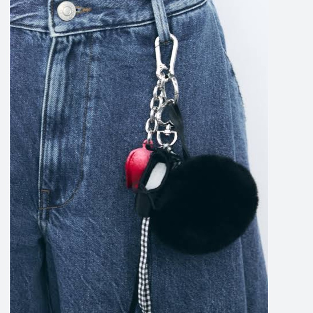 Zara Ballerina pom pom keychain
